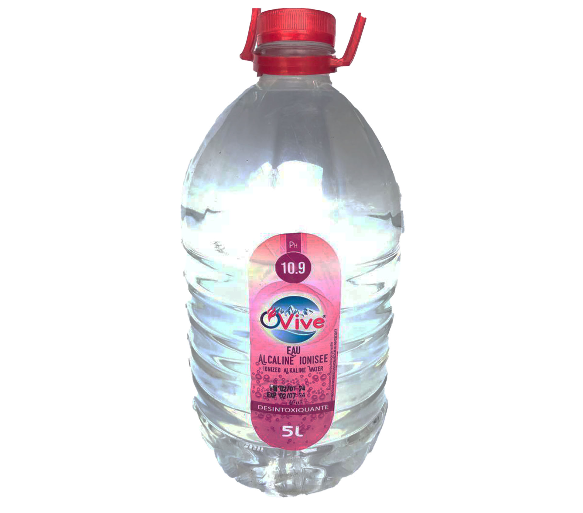 OVIVE Eau Alcaline Ionisée PH 10.9 5 litre – GTIN 6174000196477