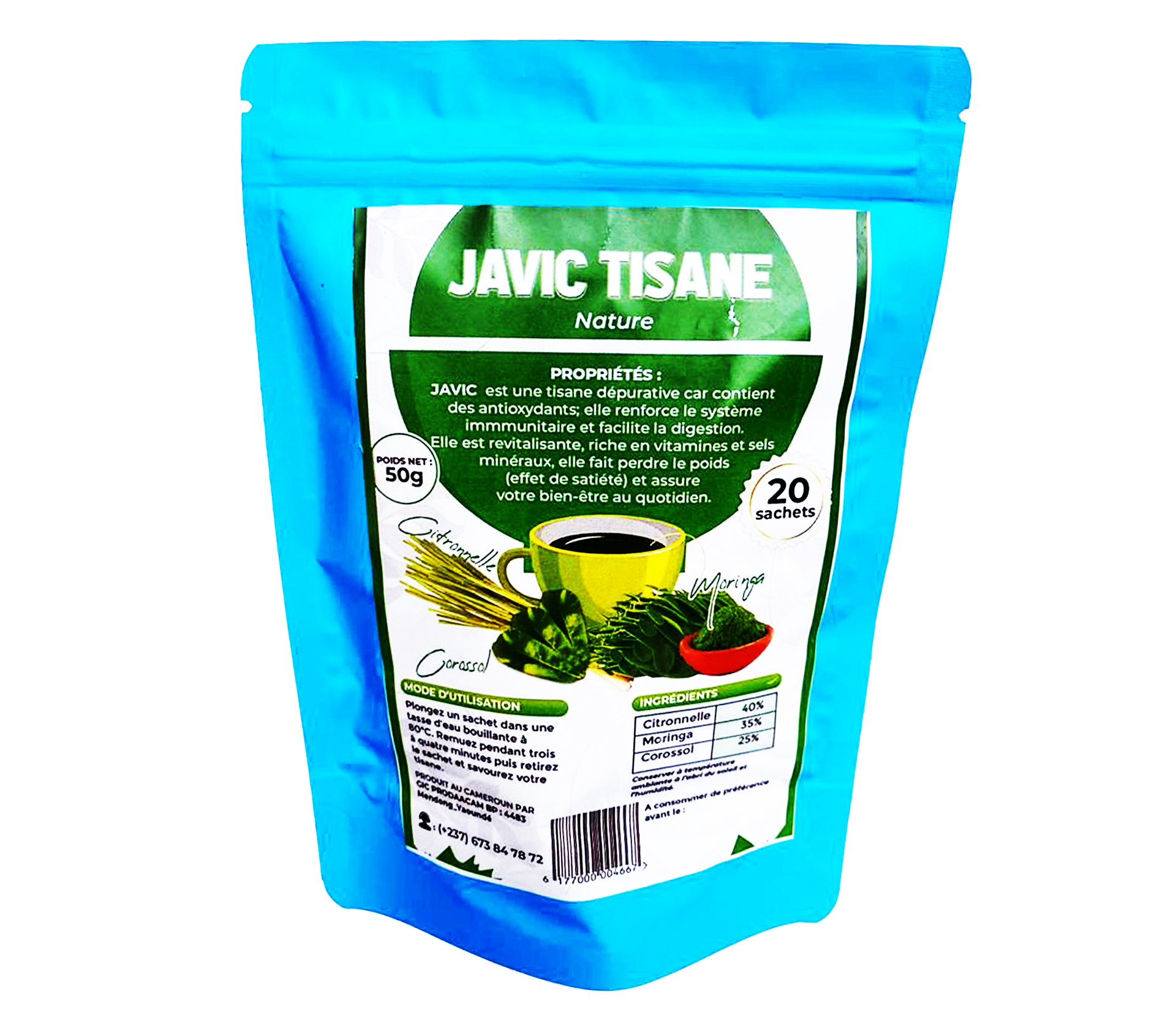 JAVIC Bio Tisane bio Saveur Nature 50 Gram – GTIN 6177000004667
