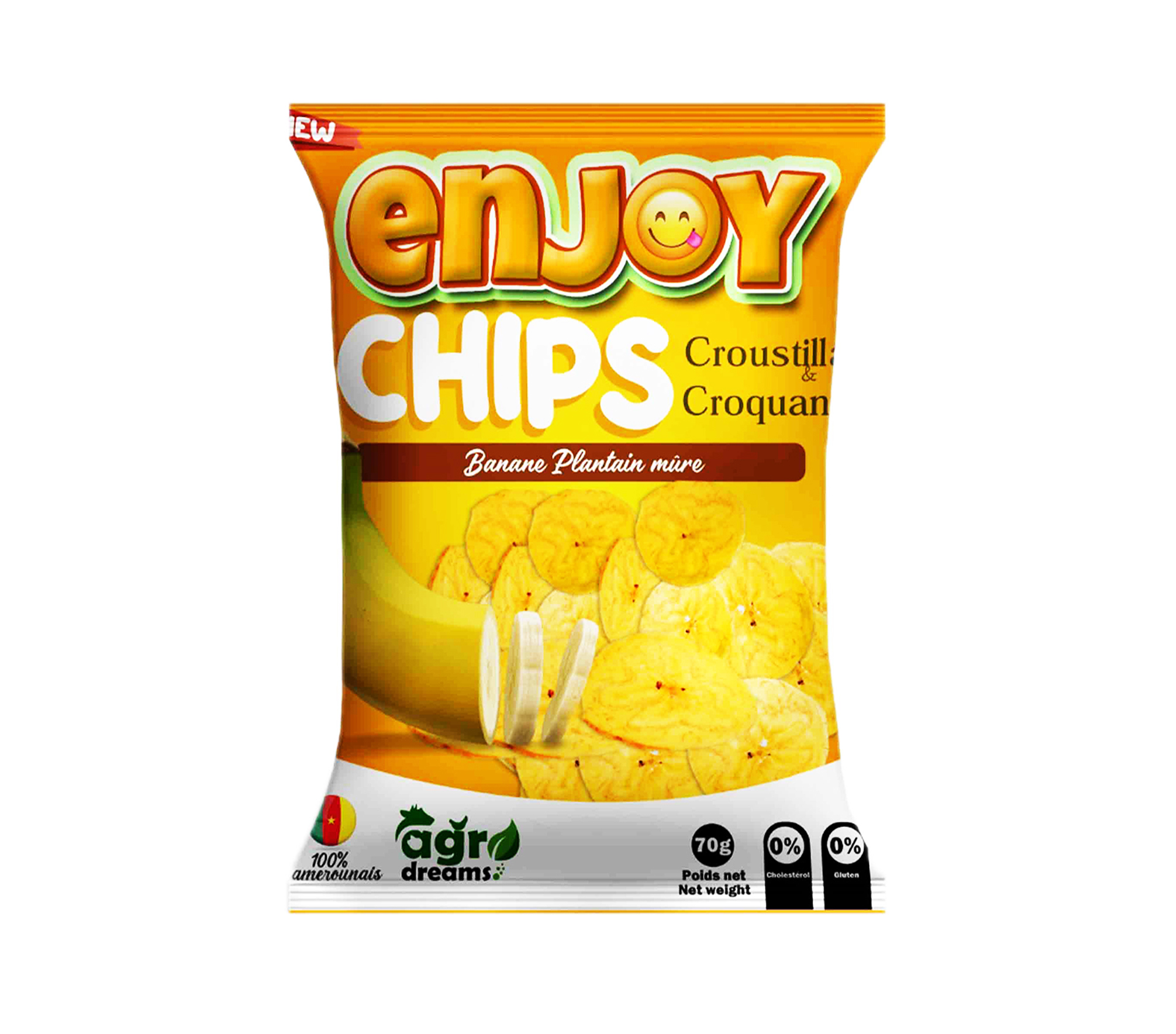 Agro dreams corporation Enjoy Chips De banane plantain Sucré 70 Gram – GTIN 6176000095309