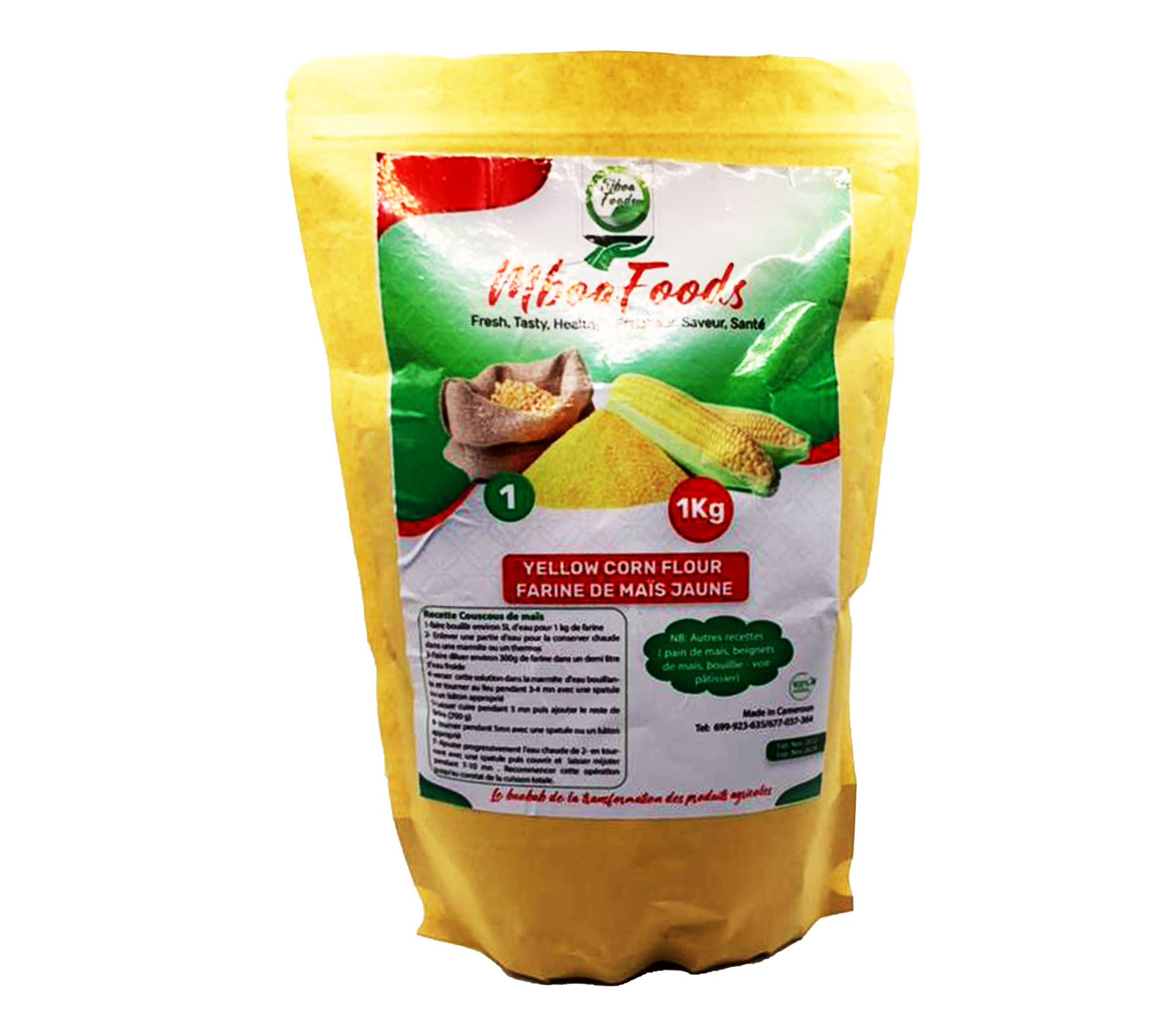 MboaFood Yellow corn flour 1 Kilogram – GTIN 6176000089636
