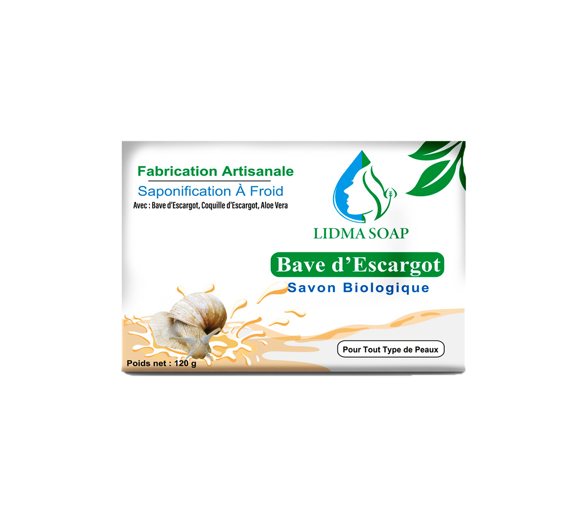LIDMA SOAP Organic Exfoliating Soap with Snail Slime 120 Gram – GTIN 6176000104902