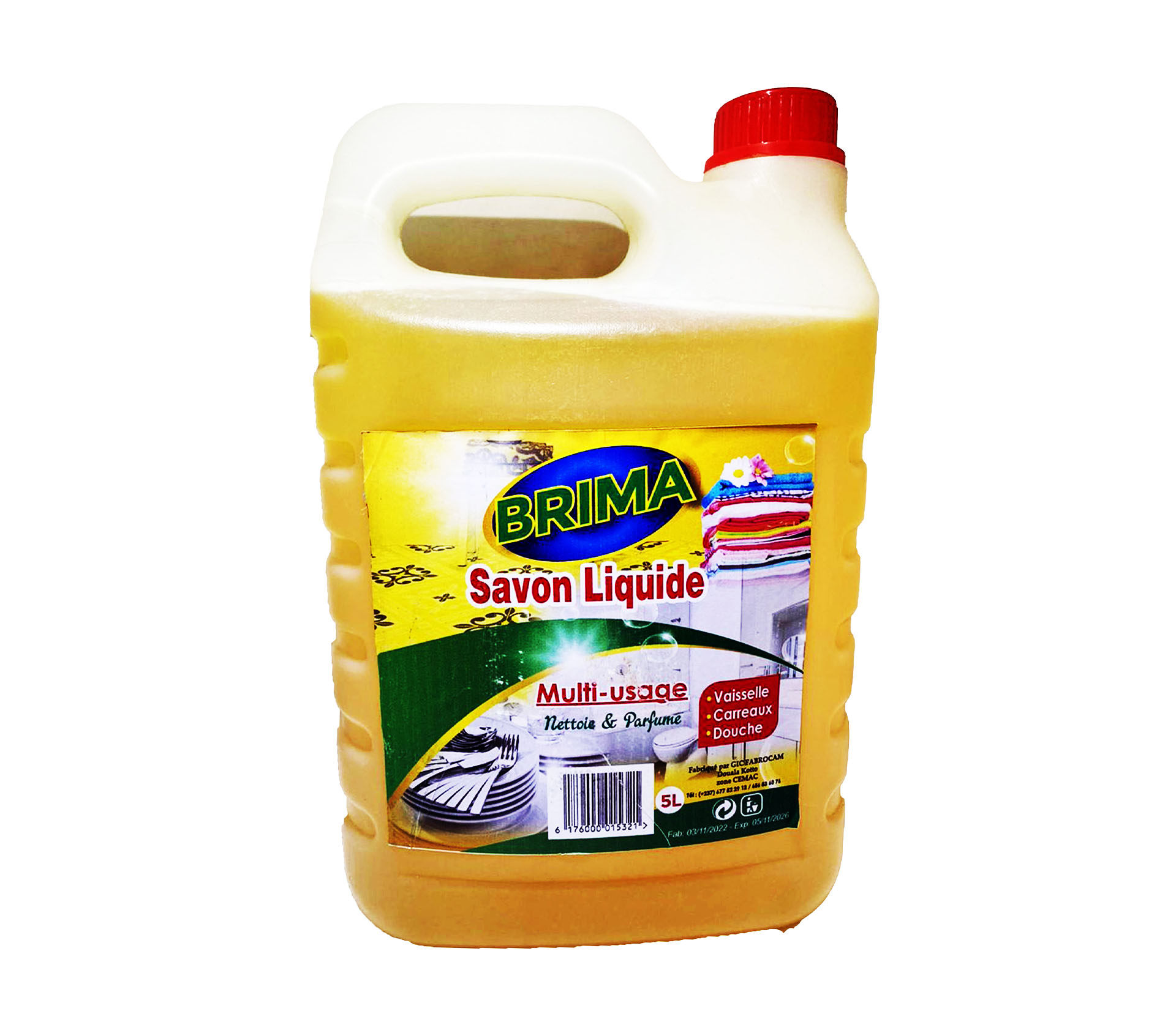 BRIMA Clean Savon Liquide Multi-Usage 5 Litre – GTIN 6176000015321
