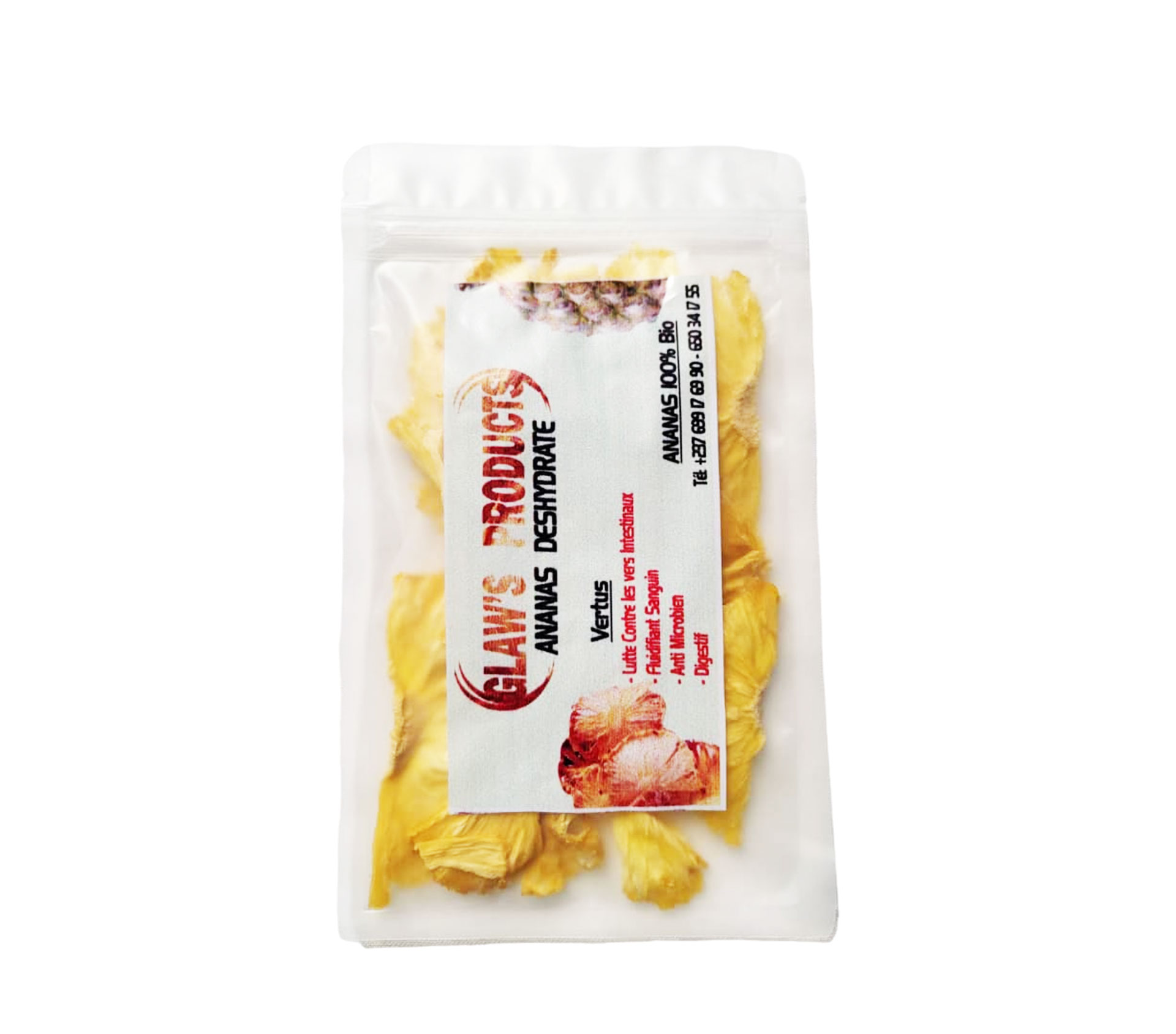 GLAW'S PRODUCTS Ananas Séché 80 Gram – GTIN 6176000132301