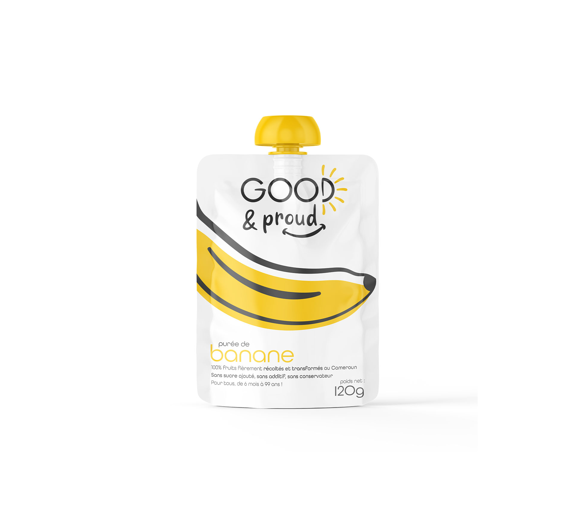 GOOD AND PROUD Purée Banane Gourde 120 Gram – GTIN 6176000137801