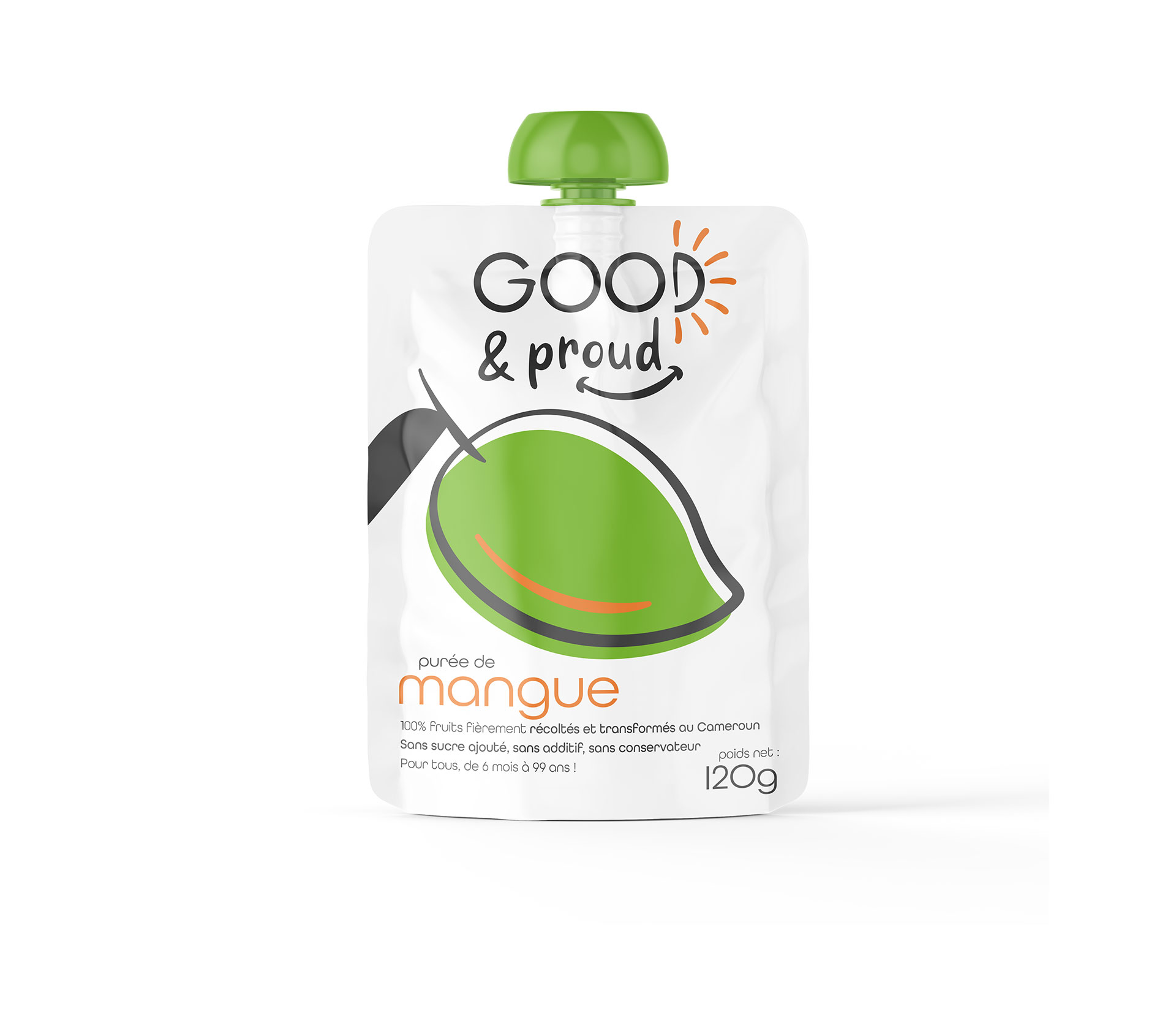 GOOD AND PROUD Purée Mangue Gourde 120 Gram – GTIN 6176000137818