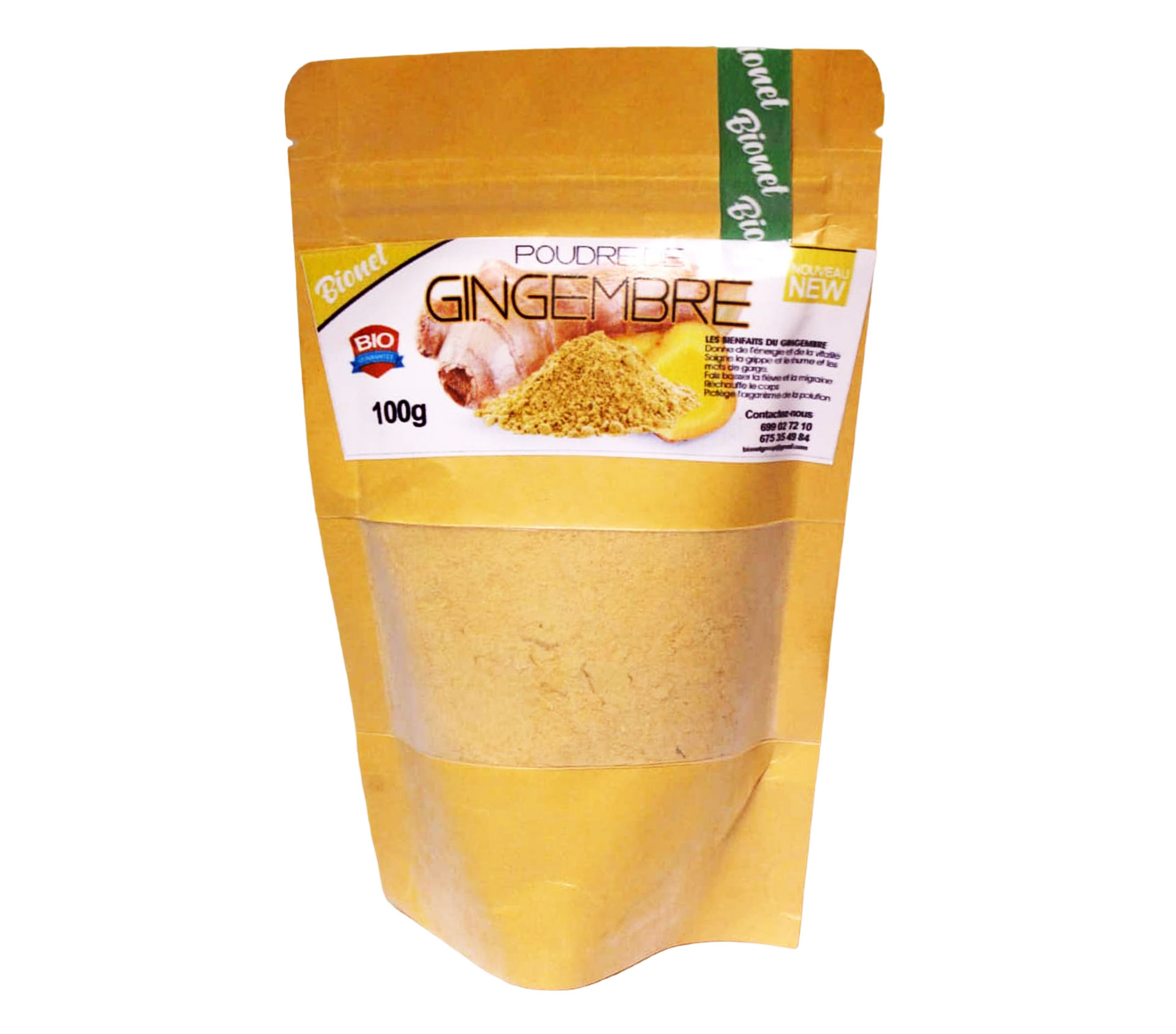 BIONET Poudre De Gingembre 100 Gram – GTIN 6176000117841