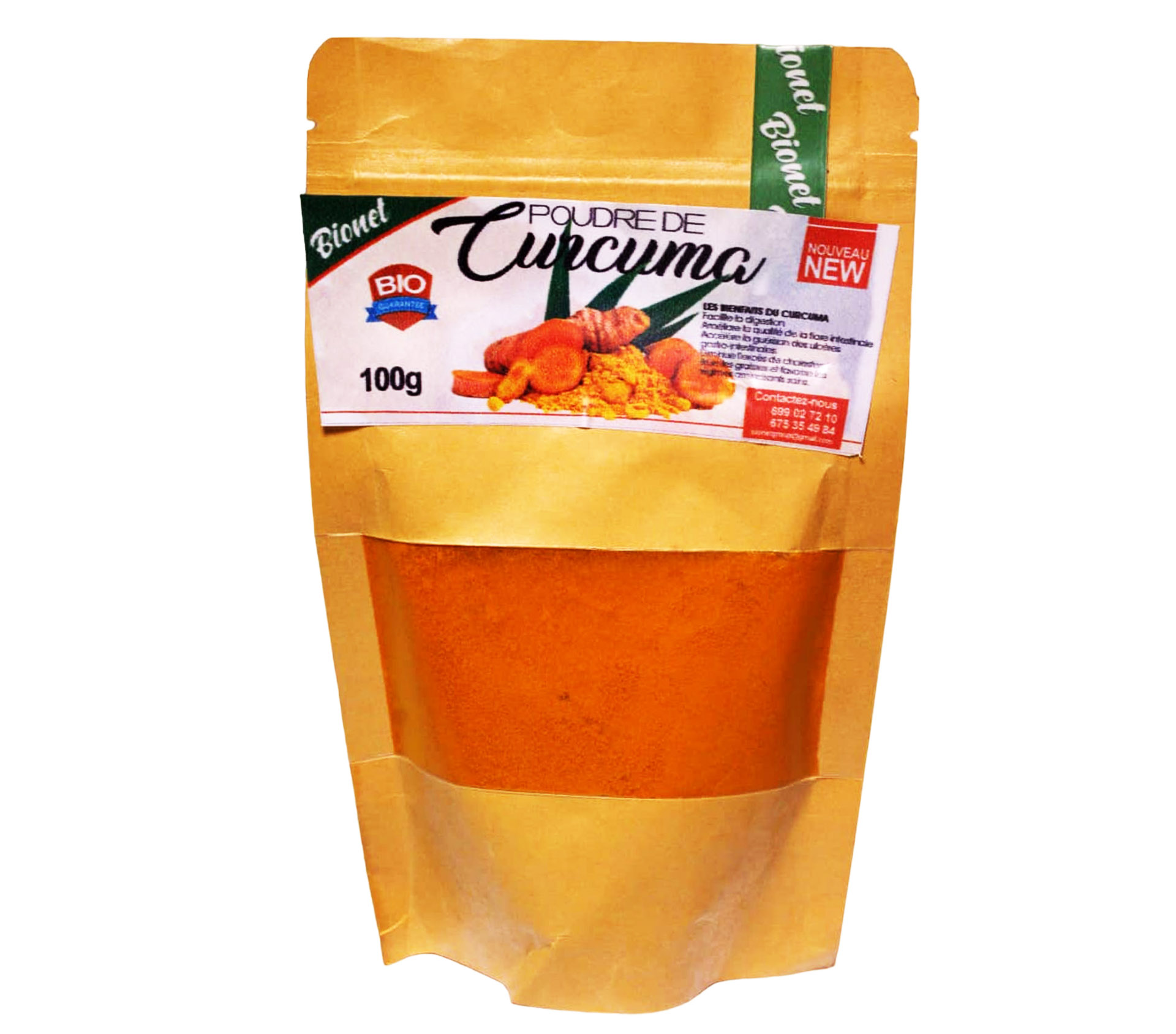 BIONET Poudre De Curcuma 100 Gram – GTIN 6176000117858