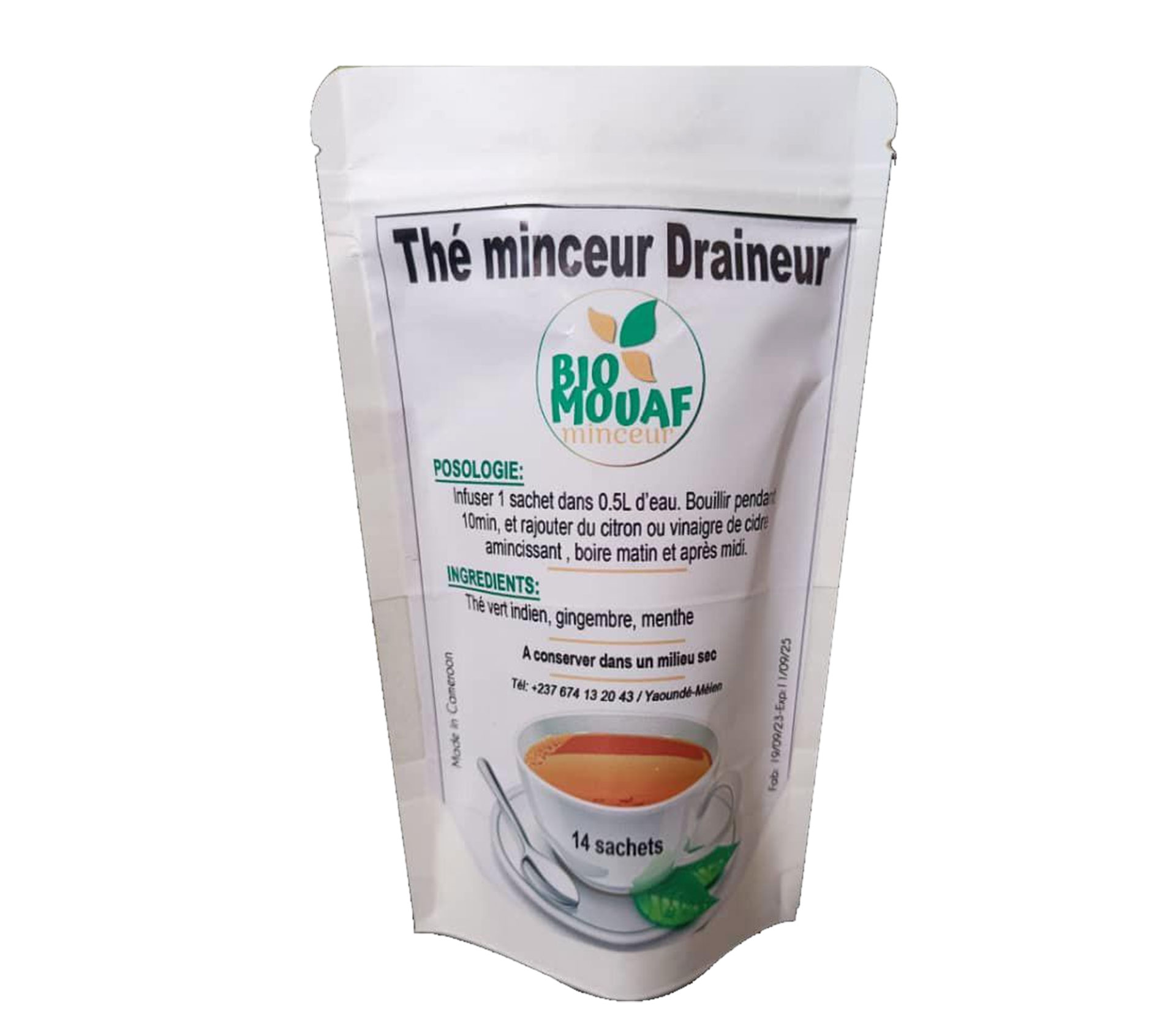 BIOMOUAF MINCEUR Thé Minceur Draineur 14 piece – GTIN 6176000055044