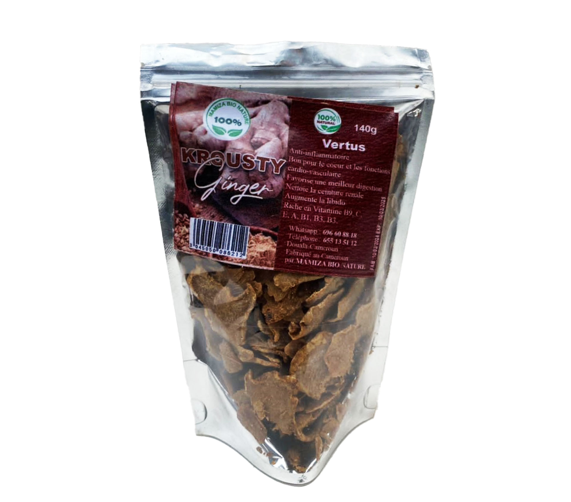 KROUSTY GINGER Gingembre Et Cacao 140 Gram – GTIN 6176000121138