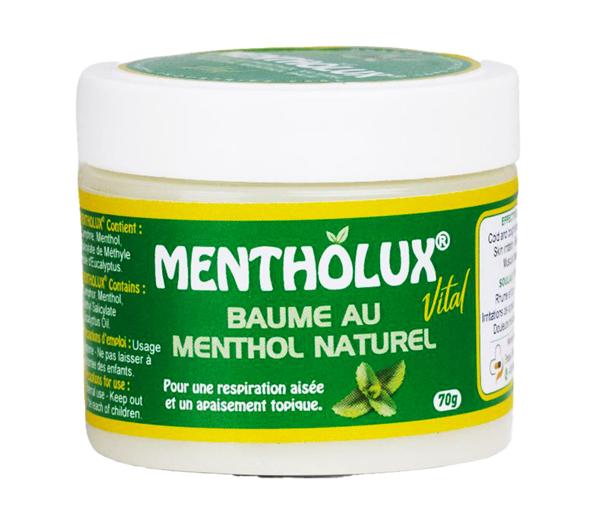MENTHOLUX VITAL 70g Arômes+Phyto+Huiles essentielles Onguent 70 Gram – GTIN 6174000028303