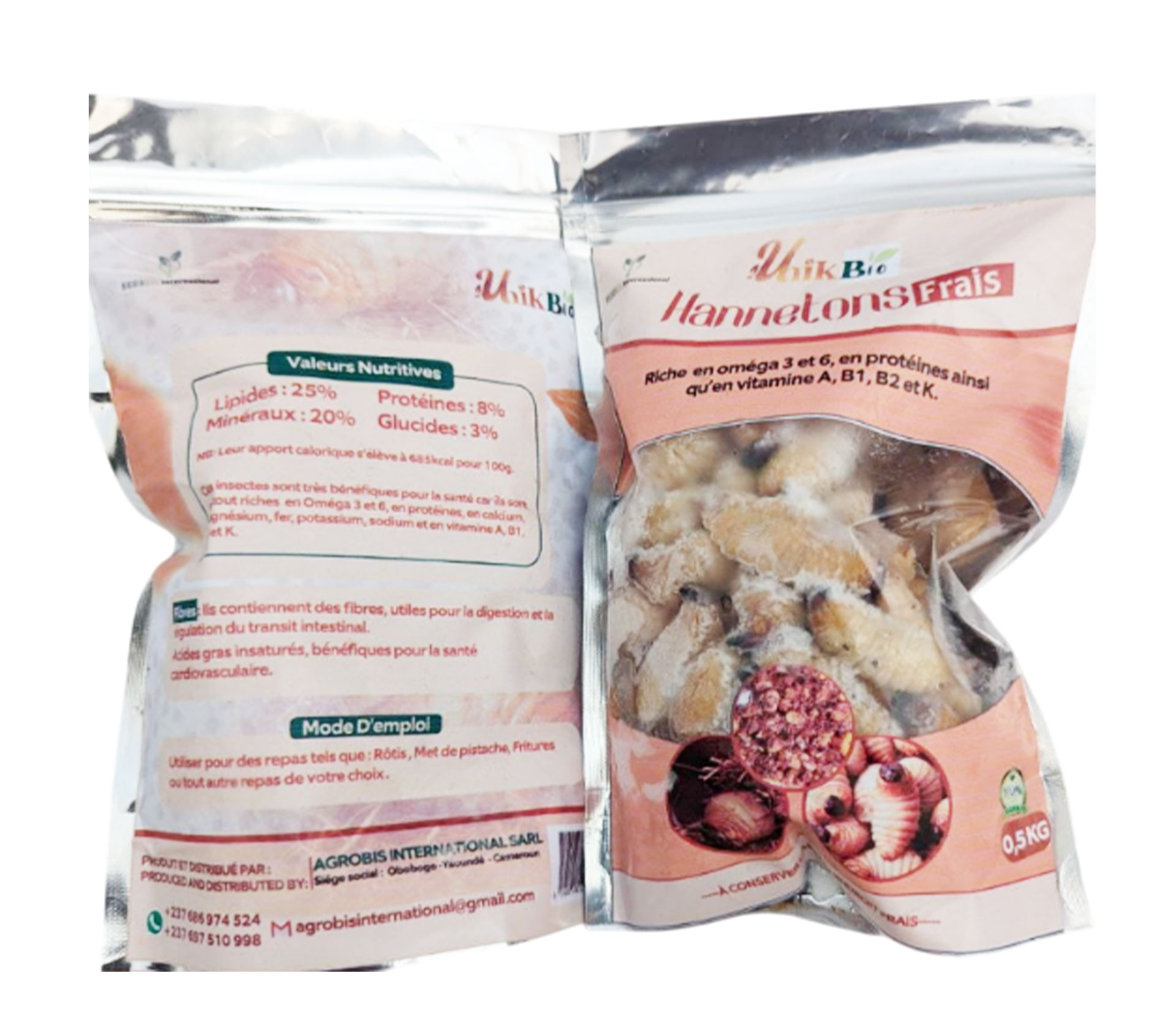 UNIKBIO Hannetons frais frais 1 kilogram – GTIN 6174000278012