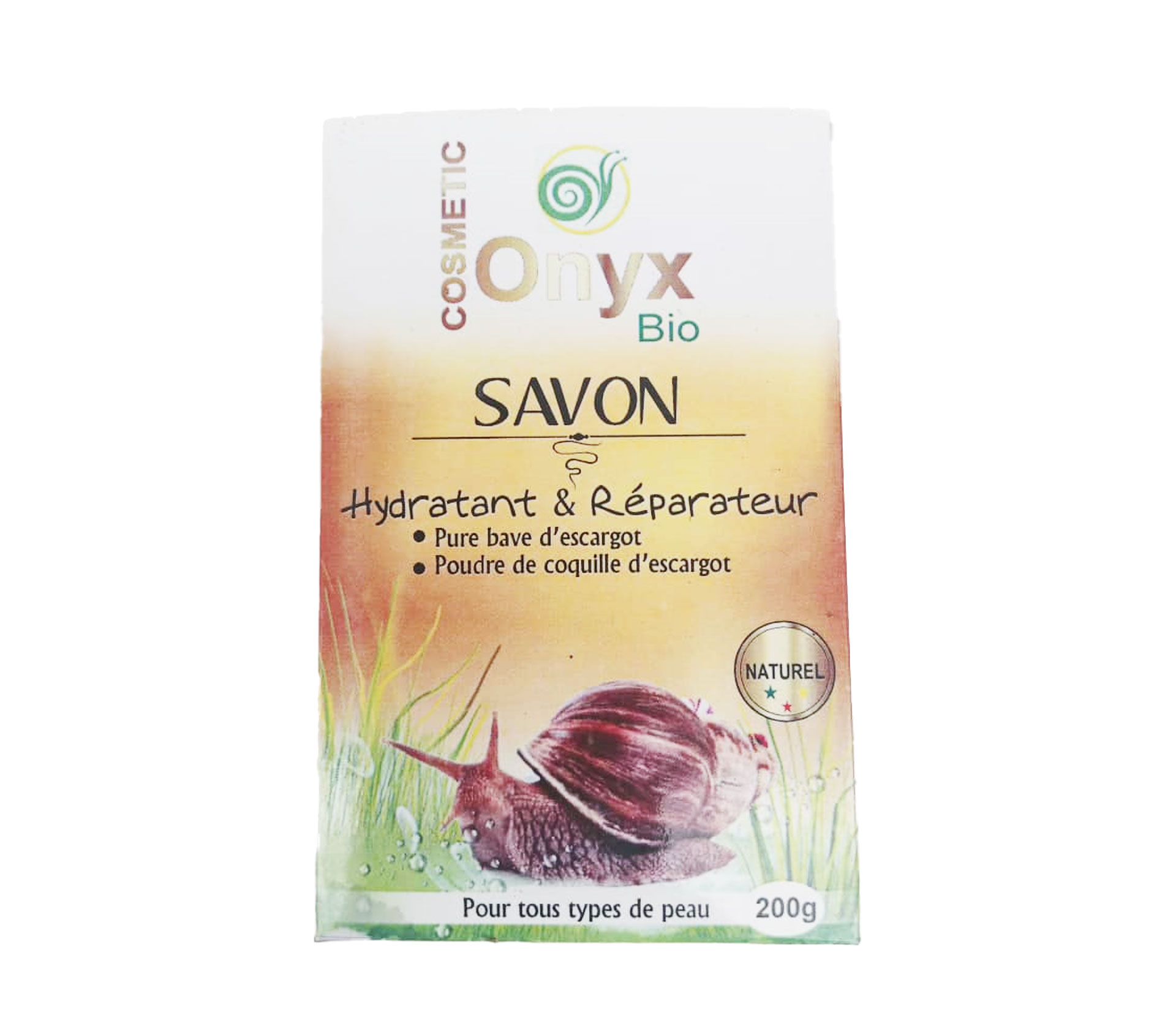 Onyx Cosmetic bio By Kachel SARL Savon hydratant et Réparateur à la bave d'escargot 200 Gram – GTIN 6177000007828