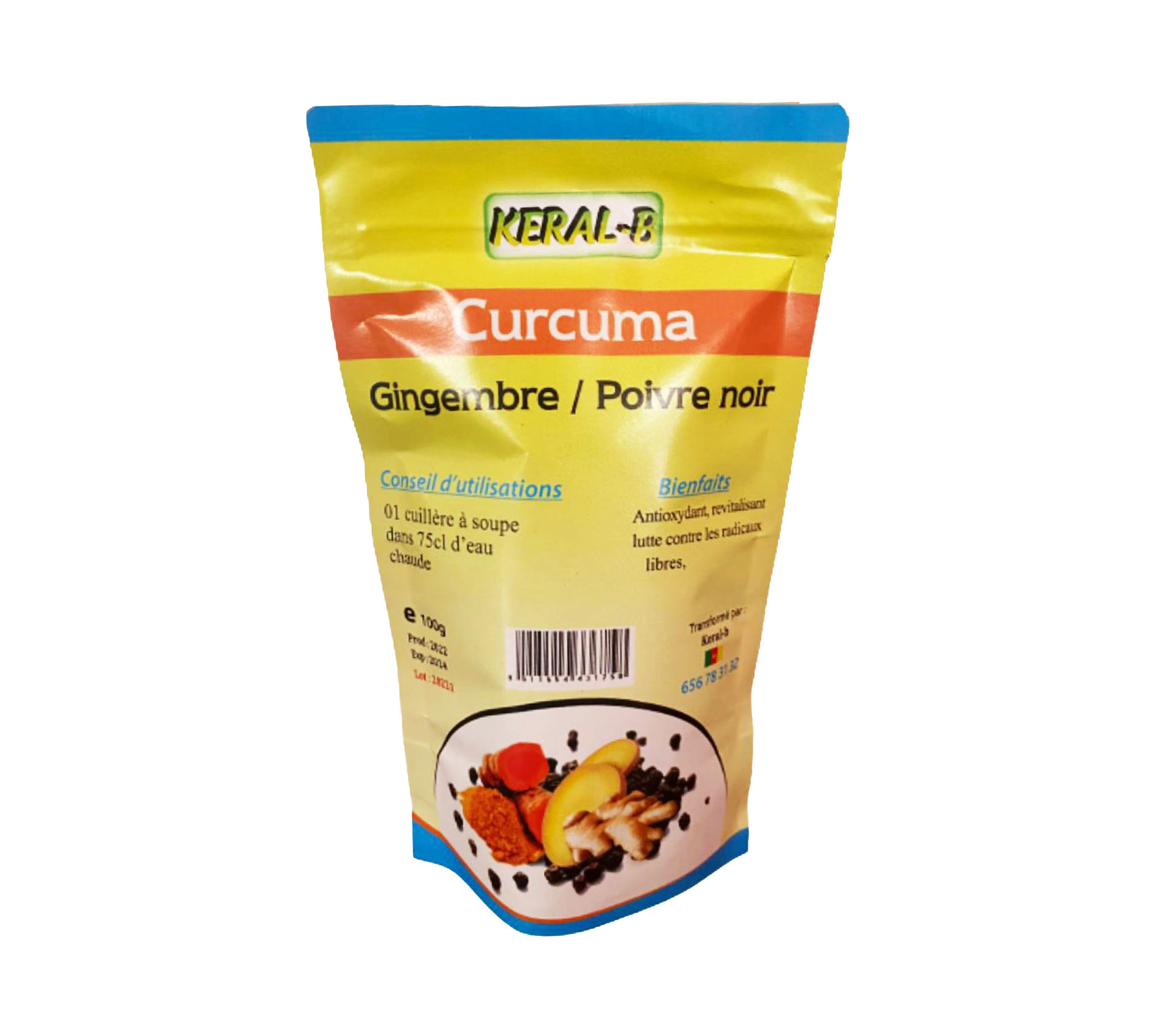 KERAL-B curcuma-gingembre-poivre noir 100 Gram – GTIN 6176000082262