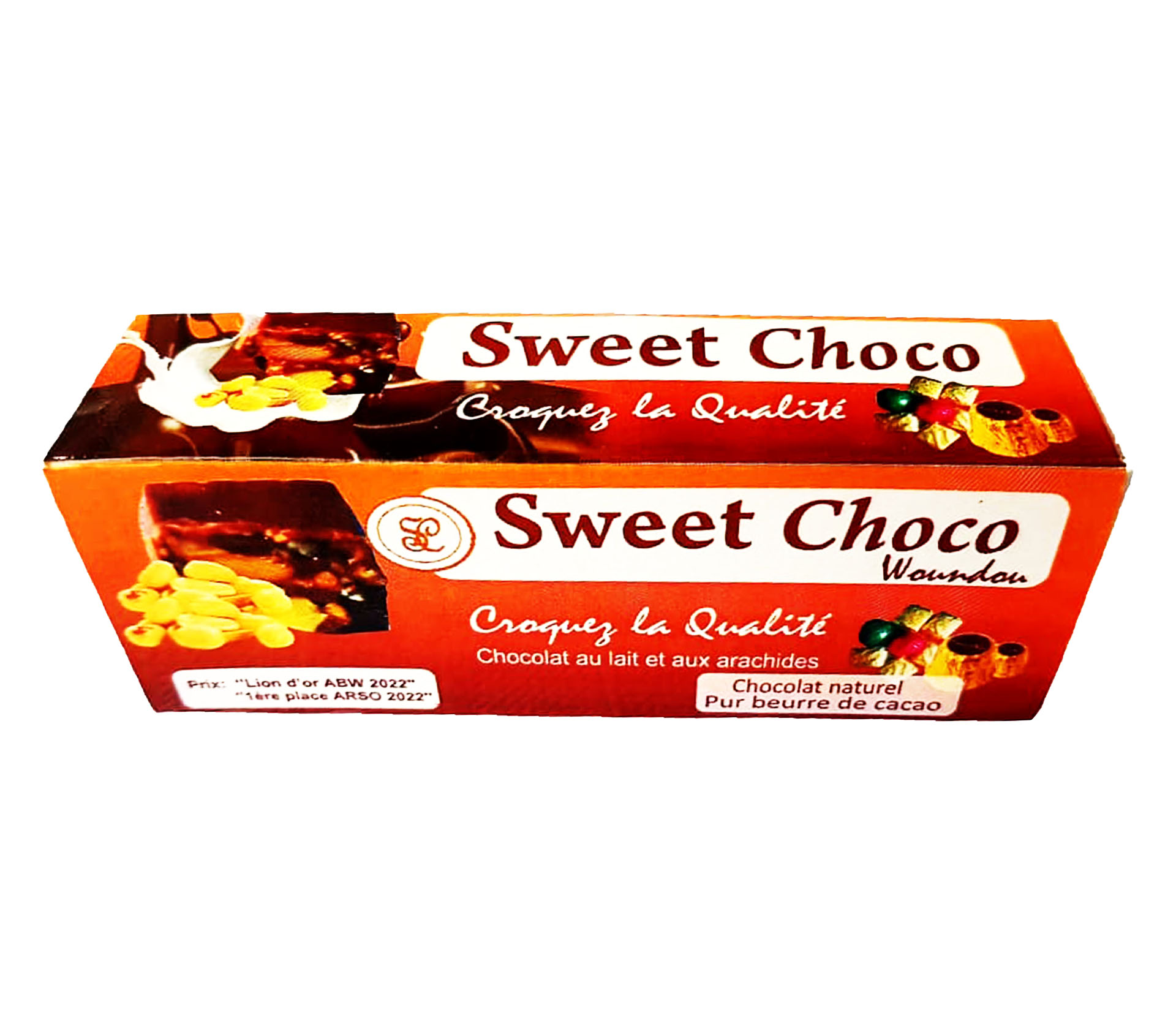 SWEET CHOCO Woundou Chocolat au lait et aux arachides 51 Gram – GTIN 6176000085874