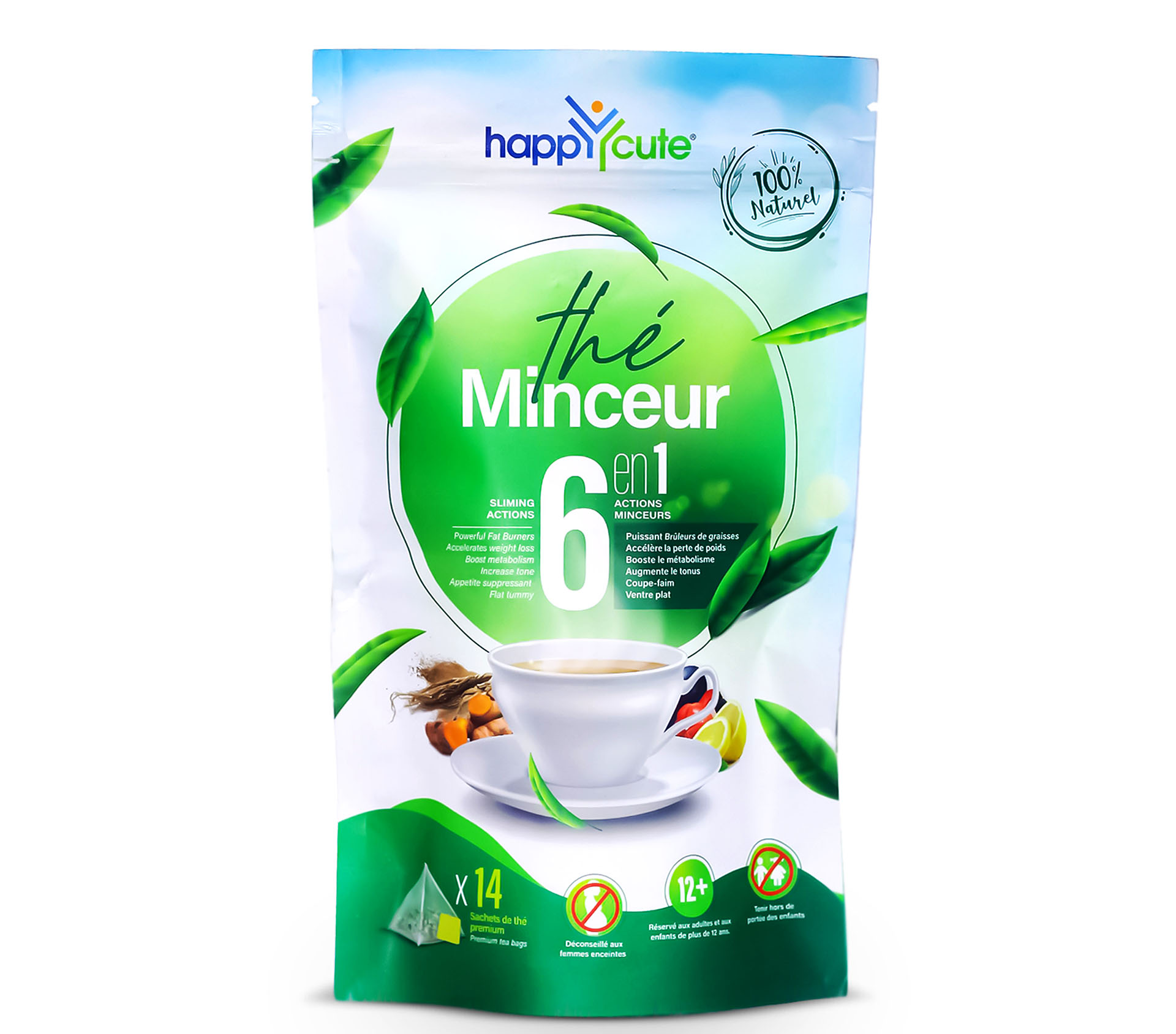 happycute Thé Minceur 14 Piece – GTIN 6176000012740