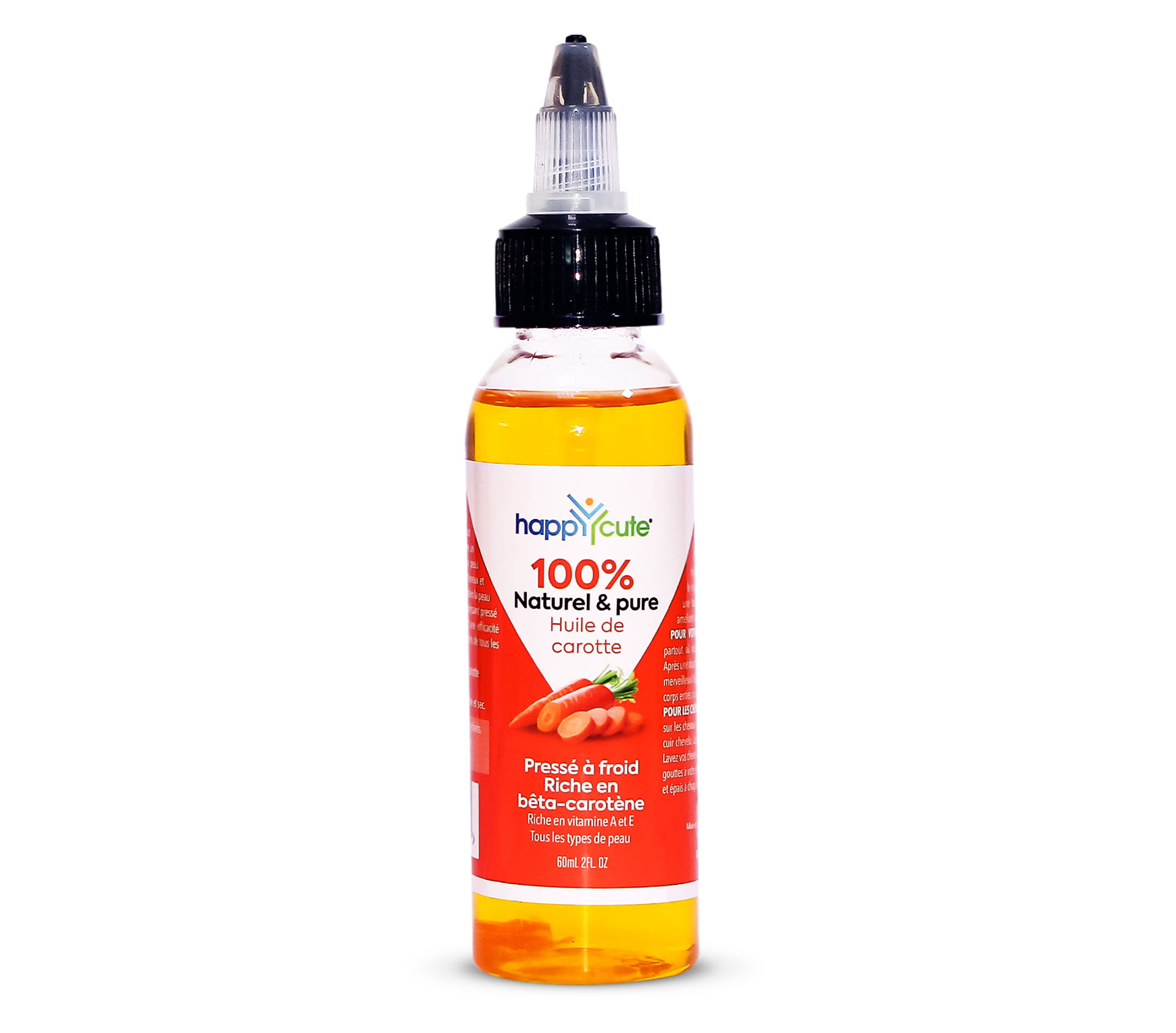 happycute carrot oil Huile De Carotte Naturel Et Pure 60 Millilitre – GTIN 6176000012764