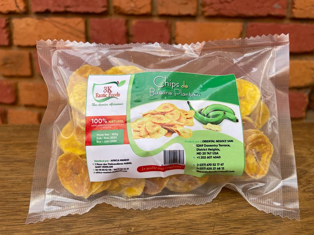 3K Exotic Foods Chips de Plantain Doux 100 gram – GTIN 6177000008177
